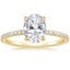 18K Yellow Gold Viviana Three-Quarter Coverage Diamond Ring, smalltop view