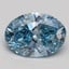 2.05 Ct. Fancy Vivid Blue Oval Lab Grown Diamond