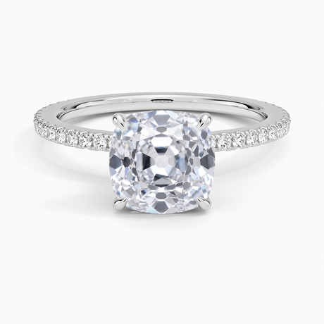 Demi Engagement Ring - Hidden Halo Diamond Ring