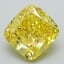 2.70 Ct. Fancy Vivid Yellow Cushion Lab Grown Diamond