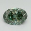 3.09 Ct. Fancy Vivid Green Oval Lab Grown Diamond