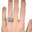 The Shawna Ring, smallzoomed in top view on a hand