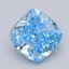 1.03 Ct. Fancy Vivid  Blue Cushion Lab Grown Diamond