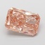 4.07 Ct. Fancy Vivid Brownish Pink Radiant Lab Grown Diamond