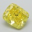 2.71 Ct. Fancy Vivid Yellow Cushion Lab Grown Diamond