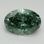 2.94 Ct. Fancy Vivid Green Oval Lab Grown Diamond