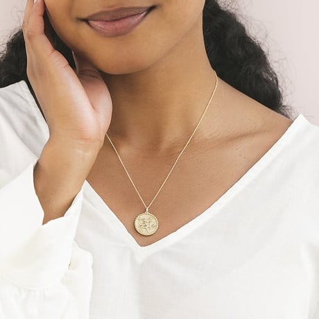 Sagittarius Zodiac Diamond Medallion Necklace