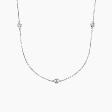 Bezel Strand 18 in. Diamond Necklace (1/6 ct. tw)