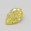 0.51 Ct. Fancy Intense Yellow Pear Diamond