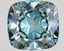 10.65 Ct. Fancy Vivid Greenish Blue Cushion Lab Grown Diamond