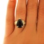 The Daliya Ring, smalltop view on a hand