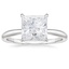 Platinum Freesia 2mm Solitaire Ring, smalltop view