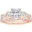 14K Rose Gold Three Stone Luxe Willow Diamond Ring (1/2 ct. tw.) with Winding Willow Diamond Ring