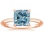 14K Rose Gold Hazel Solitaire Ring, smalltop view