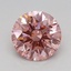 0.71 Ct. Fancy Vivid Pink Round Lab Grown Diamond
