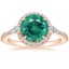 14K Rose Gold Luxe Aria Halo Diamond Ring (1/4 ct. tw.), smalltop view
