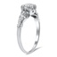 The Janette Ring, smalltop view on a hand