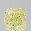 2.01 Ct. Fancy Intense  Yellow Cushion Diamond