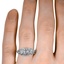 The Abella Ring, smallzoomed in top view on a hand