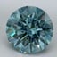 2.00 Ct. Fancy Vivid Malibu Blue Round Lab Grown Diamond