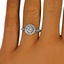 The Salome Ring, smalltop view on a hand