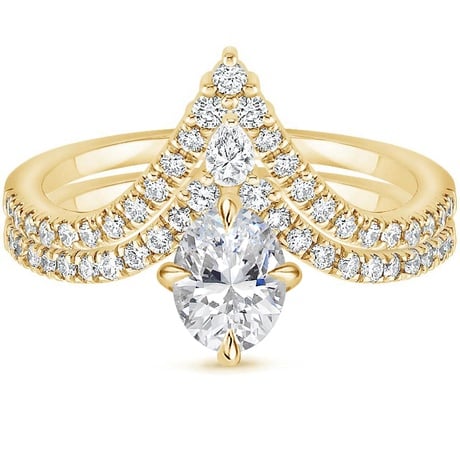 18K Yellow Gold Nouveau Diamond Bridal Set