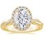 18K Yellow Gold Petite Twisted Vine Halo Diamond Ring (1/4 ct. tw.), smalltop view