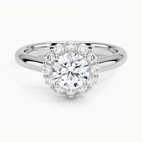 Lotus Flower Engagement Ring