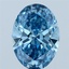 3.01 Ct. Fancy Vivid Blue Oval Lab Grown Diamond