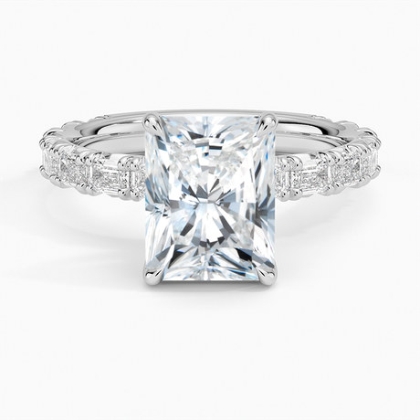 18K White Gold Nathalie Emerald-Cut Diamond Ring (3/4 ct. tw.)