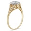 The Yeardley Ring, smalltop view on a hand