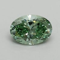 0.58 Ct. Fancy Vivid Pacific Green Oval Lab Grown Diamond