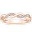 14K Rose Gold Braided Vine Diamond Ring (1/4 ct. tw.), smalltop view