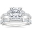 18K White Gold Yvonne Diamond Ring with Memoir Baguette Diamond Ring (3/4 ct. tw.)