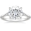 18K White Gold Aria Three Stone Diamond Ring (1/10 ct. tw.), smalltop view