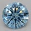 2.10 Ct. Fancy Intense Greenish Blue Round Lab Grown Diamond