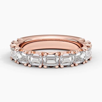 Nathalie Emerald Cut Lab Diamond Ring (2 1/2 ct. tw.) in 14K Rose Gold