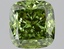 2.50 Ct. Fancy Vivid Green Cushion Lab Grown Diamond
