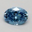 0.60 Ct. Fancy Vivid Blue Oval Lab Grown Diamond