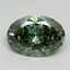 2.97 Ct. Fancy Vivid Pacific Green Oval Lab Grown Diamond