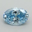 2.08 Ct. Fancy Vivid Blue Oval Lab Grown Diamond