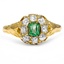 Art Nouveau Emerald Vintage Ring