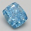 1.25 Ct. Fancy Vivid Blue Cushion Lab Grown Diamond