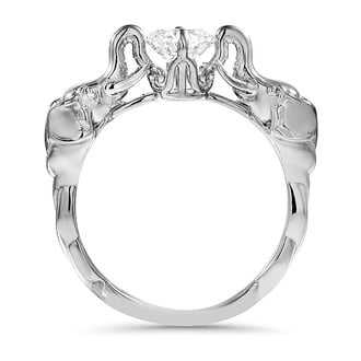 Custom Elephant Inspired Diamond Ring