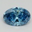 1.54 Ct. Fancy Vivid Malibu Blue Oval Lab Grown Diamond