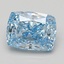 3.10 Ct. Fancy Vivid Blue Cushion Lab Grown Diamond