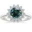 18K White Gold Sunburst Halo Diamond Ring (1/4 ct. tw.), smalltop view