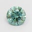 1.26 Ct. Fancy Vivid  Green Round Lab Grown Diamond