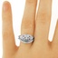 The Stargazer Ring Set, smalltop view on a hand