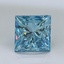 1.59 Ct. Fancy Vivid Malibu Blue Princess Lab Grown Diamond